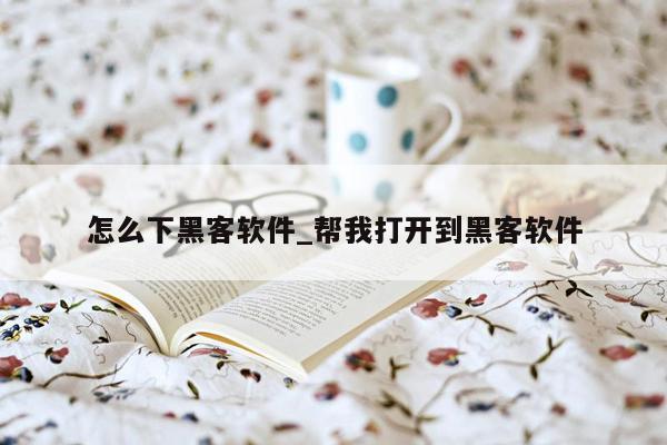 怎么下黑客软件_帮我打开到黑客软件