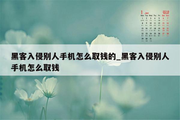 黑客入侵别人手机怎么取钱的_黑客入侵别人手机怎么取钱