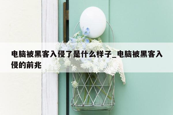 电脑被黑客入侵了是什么样子_电脑被黑客入侵的前兆