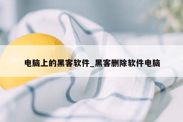 电脑上的黑客软件_黑客删除软件电脑