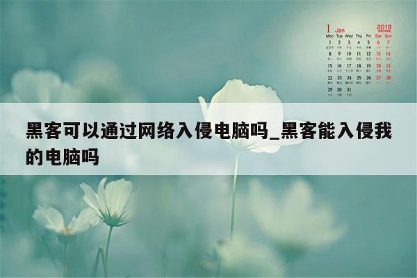 黑客可以通过网络入侵电脑吗_黑客能入侵我的电脑吗