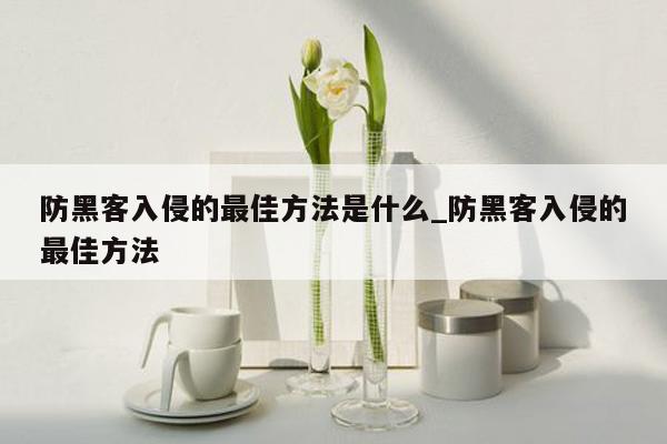 防黑客入侵的最佳方法是什么_防黑客入侵的最佳方法