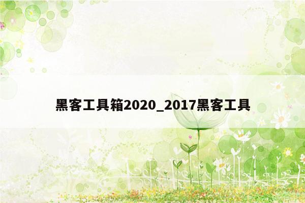 黑客工具箱2020_2017黑客工具