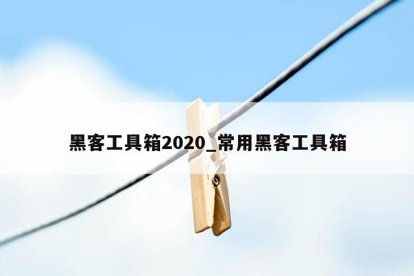 黑客工具箱2020_常用黑客工具箱