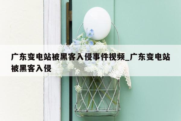 广东变电站被黑客入侵事件视频_广东变电站被黑客入侵