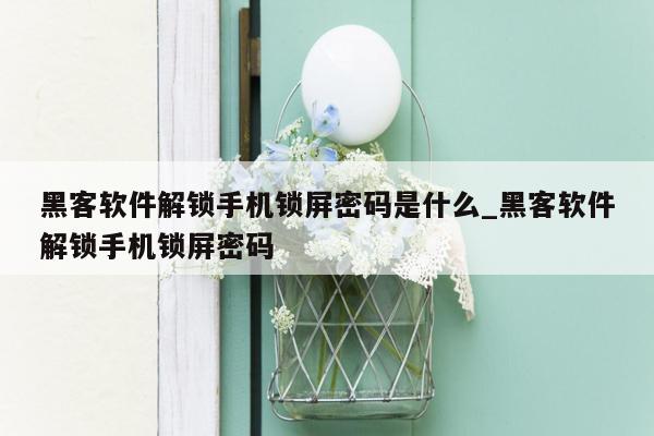 黑客软件解锁手机锁屏密码是什么_黑客软件解锁手机锁屏密码