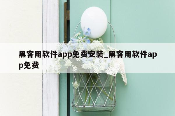 黑客用软件app免费安装_黑客用软件app免费