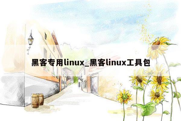 黑客专用linux_黑客linux工具包