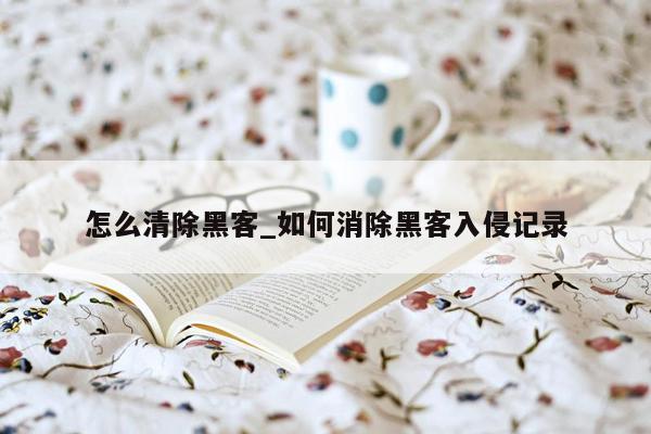 怎么清除黑客_如何消除黑客入侵记录