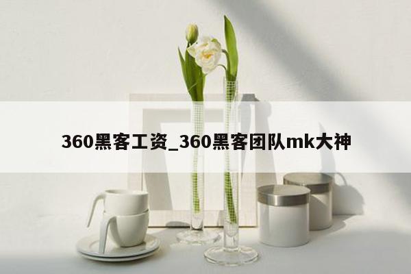 360黑客工资_360黑客团队mk大神