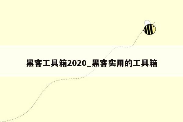 黑客工具箱2020_黑客实用的工具箱