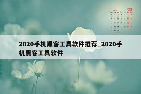 2020手机黑客工具软件推荐_2020手机黑客工具软件