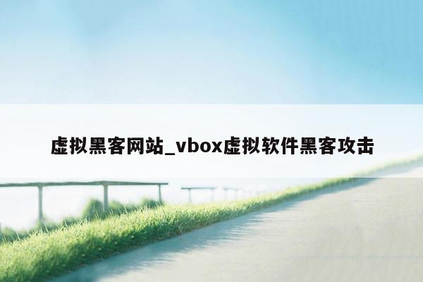 虚拟黑客网站_vbox虚拟软件黑客攻击