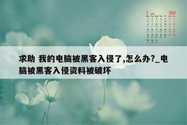 求助 我的电脑被黑客入侵了,怎么办?_电脑被黑客入侵资料被破坏