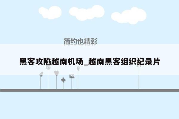 黑客攻陷越南机场_越南黑客组织纪录片