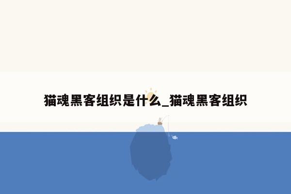 猫魂黑客组织是什么_猫魂黑客组织