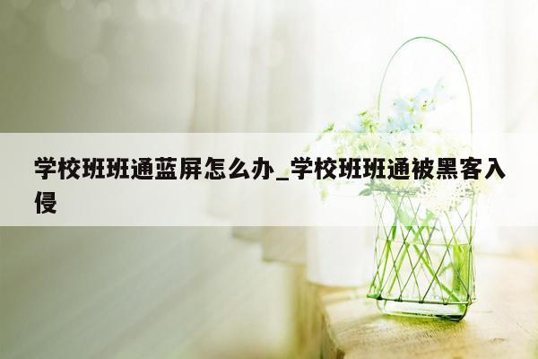 学校班班通蓝屏怎么办_学校班班通被黑客入侵